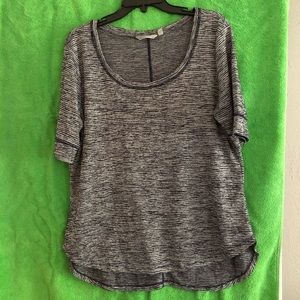 Athleta Navy & White stripe top